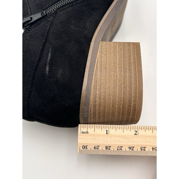 Sonoma Vitalize OrthoLite Faux Suede Zip Ankle Booties Black Buckle Sz 9.5M - Picture 10 of 14